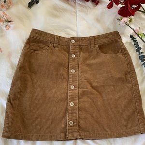 Brown Corduroy Skirt